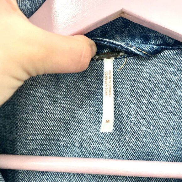 Free People x We The Free Rumors Denim Jacket Size M - Picture 3 of 7
